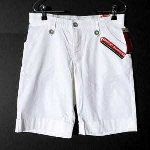 NWT Lee White Comfort Waist Stretch Bermuda Short Women's Size 6 Medium